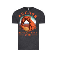 Vintage Black Cool Arches National Park Utah Vintage Tee - minhPixels