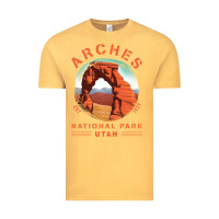 Vintage Mustard Cool Arches National Park Utah Vintage Tee - minhPixels
