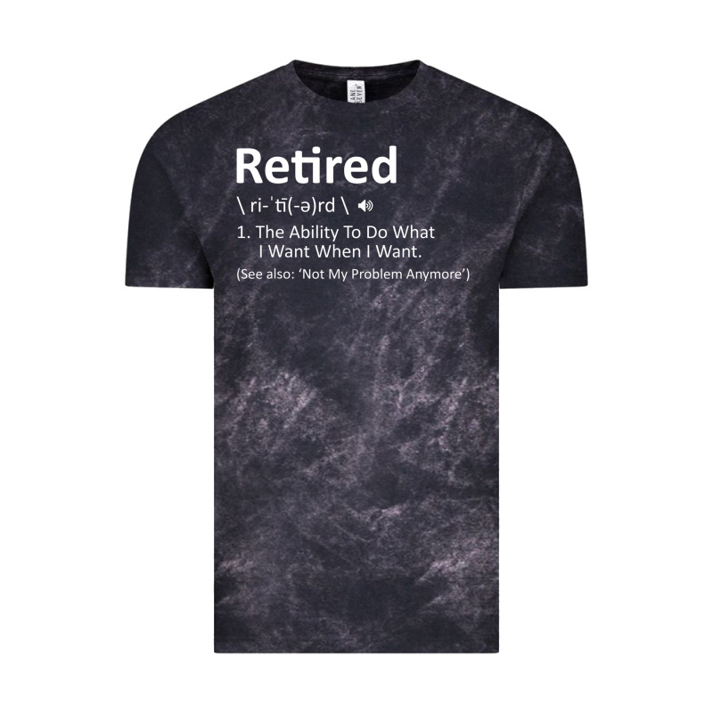 Retired Definition Not My Problem Anymore Funny Retirement Vintage Tee by minhPixels | Teevron