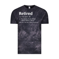 Cloud Black Retired Definition Not My Problem Anymore Funny Retirement Vintage Tee - minhPixels