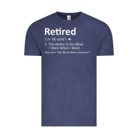 Vintage Denim Retired Definition Not My Problem Anymore Funny Retirement Vintage Tee - minhPixels