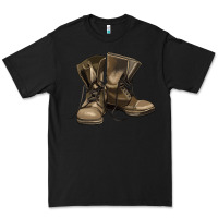 Black soldier veteran boots Premium Tee - MaliasSmallBusiness