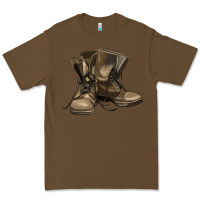 Cacao soldier veteran boots Premium Tee - MaliasSmallBusiness