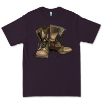 Plum soldier veteran boots Premium Tee - MaliasSmallBusiness