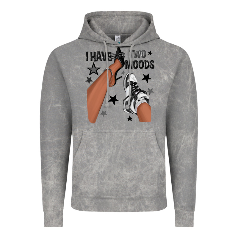 I Have Two Moods Black Sneakers Afro Girl Vintage Hoodie by texasbilliewilder | Teevron