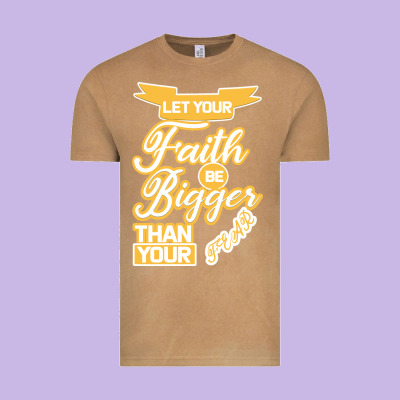 Let Your Faith Be Bigger Than Your Fear Vintage Tee Designed By Bettercallsaul