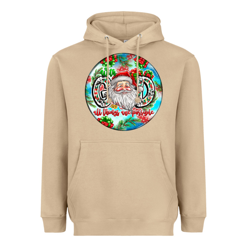 With God All Things Are Possible Heavyweight Hoodie by CowhideDigitalArt | Teevron