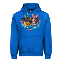 Cobalt hogs and kisses pigs Urban Hoodie - Artiststas