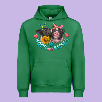 Hogs And Kisses Pigs Urban Hoodie Designed By Artiststas