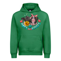 Emerald hogs and kisses pigs Urban Hoodie - Artiststas