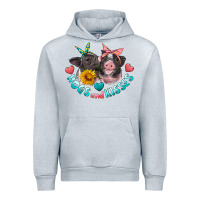 Heather Grey hogs and kisses pigs Urban Hoodie - Artiststas