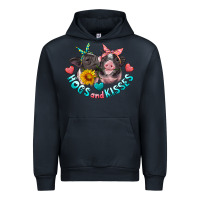 Navy hogs and kisses pigs Urban Hoodie - Artiststas