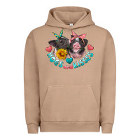 Pigment Burro hogs and kisses pigs Urban Hoodie - Artiststas