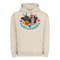 Pigment French Oak hogs and kisses pigs Urban Hoodie - Artiststas