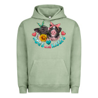 Pigment Oil Green hogs and kisses pigs Urban Hoodie - Artiststas
