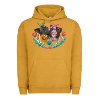 Pigment Peanut Butter hogs and kisses pigs Urban Hoodie - Artiststas