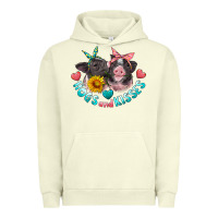 Pigment Pistachio hogs and kisses pigs Urban Hoodie - Artiststas