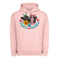 Pigment Salmon hogs and kisses pigs Urban Hoodie - Artiststas