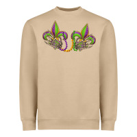 Mushroom skeleton hands mardi gras Heavyweight Sweatshirt - OliviaCreatesArt