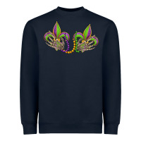 Navy skeleton hands mardi gras Heavyweight Sweatshirt - OliviaCreatesArt