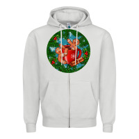Dove Grey gingerbread men with hot chocolate Zipper Hoodie - BundleAndBundleShop