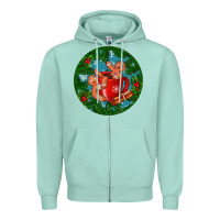 Seafoam gingerbread men with hot chocolate Zipper Hoodie - BundleAndBundleShop