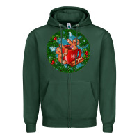 Sports Green gingerbread men with hot chocolate Zipper Hoodie - BundleAndBundleShop