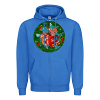 True Royal gingerbread men with hot chocolate Zipper Hoodie - BundleAndBundleShop