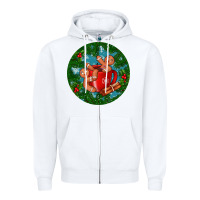 White gingerbread men with hot chocolate Zipper Hoodie - BundleAndBundleShop