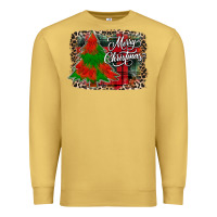 Antique Gold merry Christmas trees Premium Sweatshirt - CowhideDigitalArt
