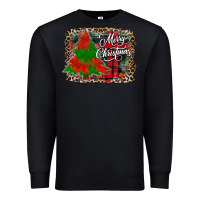 Black merry Christmas trees Premium Sweatshirt - CowhideDigitalArt