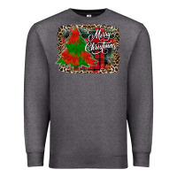 Charcoal Heather merry Christmas trees Premium Sweatshirt - CowhideDigitalArt