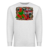 Oatmeal Heather merry Christmas trees Premium Sweatshirt - CowhideDigitalArt