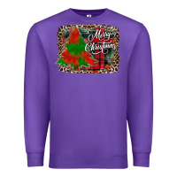 Purple merry Christmas trees Premium Sweatshirt - CowhideDigitalArt