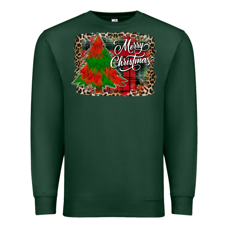 Merry Christmas Trees Premium Sweatshirt by CowhideDigitalArt | Teevron