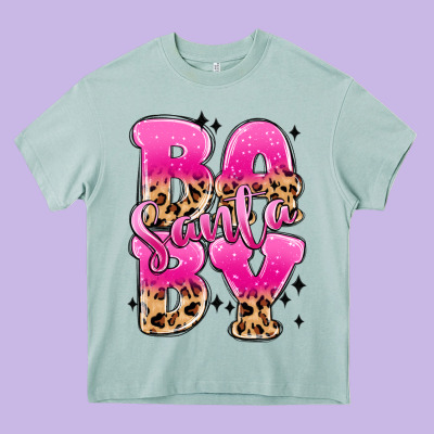 Santa Baby Heavy Core Tee Designed By Maliassmallbusiness