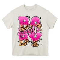 Cream santa baby Heavy Core Tee - MaliasSmallBusiness