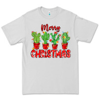 Dove Grey Merry Christmas Cactuses Premium Tee - MaliasSmallBusiness