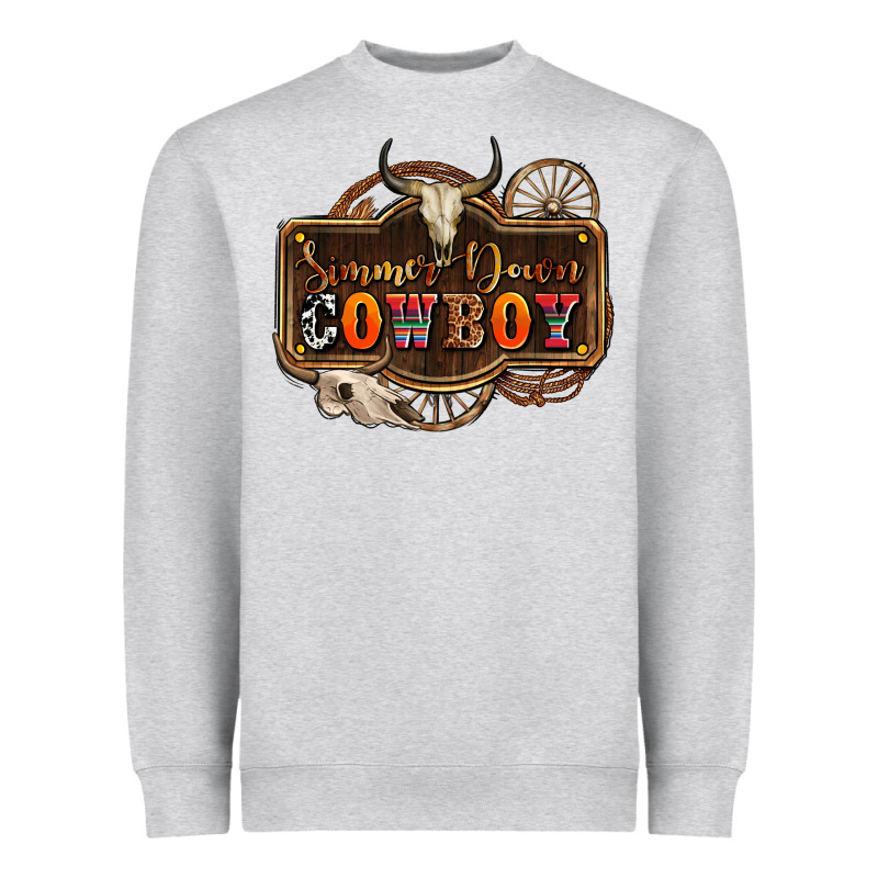 Simmer Down Cowboy Olivia Heavyweight Sweatshirt by OliviaCreatesArt | Teevron