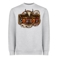 Heather Grey simmer down cowboy olivia Heavyweight Sweatshirt - OliviaCreatesArt