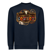 Navy simmer down cowboy olivia Heavyweight Sweatshirt - OliviaCreatesArt