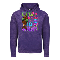 Cloud Purple Life is better with ice cream Vintage Hoodie - NancyCooperArtShop