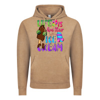 Vintage Coffee Life is better with ice cream Vintage Hoodie - NancyCooperArtShop