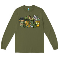 Army Green Army coffee cups 4th of july Long Sleeve Tee - HowdyJamesFarm