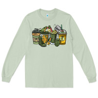 Matcha Army coffee cups 4th of july Long Sleeve Tee - HowdyJamesFarm