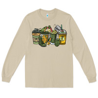 Mushroom Army coffee cups 4th of july Long Sleeve Tee - HowdyJamesFarm