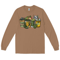 Toasted Coconut Army coffee cups 4th of july Long Sleeve Tee - HowdyJamesFarm