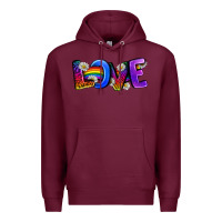 Burgundy Western Love LGBTQ+ Premium Hoodie - BundleAndBundleShop