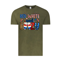 Vintage Olive red white and boozy Vintage Tee - RanaPortraitStore