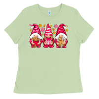 Matcha Pink Christmas gnomes Ladies Tee - NancyCooperArtShop